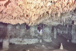 Mexico, cenote Tatich, jeskynní potápění
