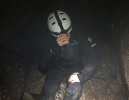 V jeskyni se mladý účastník Ondřej seznamuje s prostředím foto (c) Ondra 2022