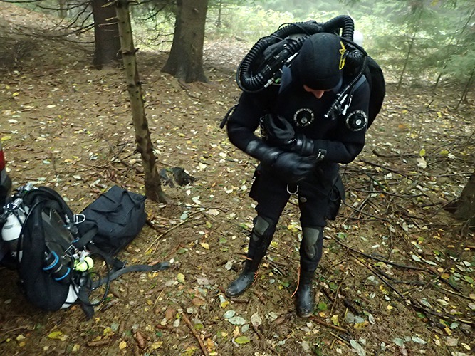 Petr použije pro průzkum rebreathery Liberty od Divesoftu.  foto (c) DrKozel