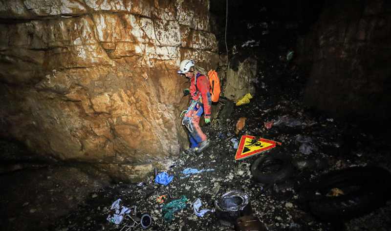 Radek na dně propasti foto (c) Speleoaquanaut